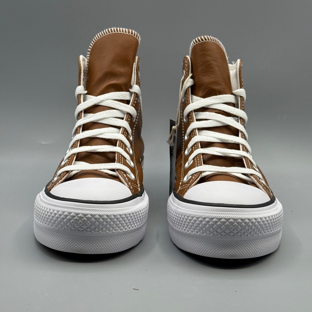 Converse Women's 5.5 Platform Sneakers Leather Brown CTAS Lift Hi A14907C - Picture 4 of 11